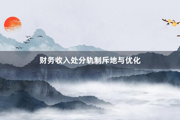 财务收入处分轨制斥地与优化